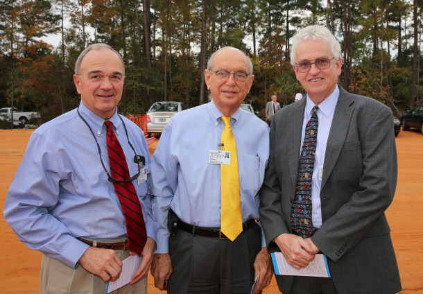(from left) John Holloway, John M. Jordan Jr. and Dr. Stan Wilson